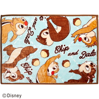 【震撼精品百貨】Chip N Dale_奇奇蒂蒂松鼠~日本DISNEY迪士尼 奇奇蒂蒂披肩毛毯 70x100cm-松果藍*74154