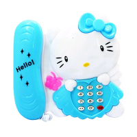 Mainan Edukasi Anak Telepon Hello Kitty Musik Lampu