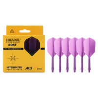 CUESOUL Integrated Dart Shaft and Flights 6 Pcs Slim Shape-Purple 28mm