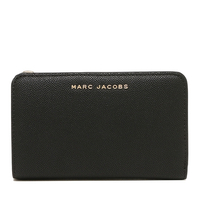 MARC JACOBS 兩摺中夾 錢包 防刮皮革 皮夾 中夾 馬克賈伯 MJ16990 黑色(現貨)▶指定Outlet商品5折起☆現貨