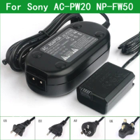 AC-PW20 NP-FW50 Dummy Battery AC Power Supply Adapter DC Coupler kit for Sony ILCE-7RM2 ILCE-7SM2 ILCE-7M2 ILCE-QX1 ZV-E10