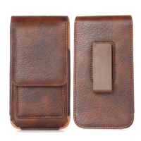 For OnePlus 7T Belt Clip Holster Luxury Leather Phone Pouch Bag Case for OnePlus 8 / 8 5G UW