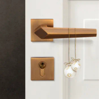Household Zinc Alloy Door Handle Lock Bedroom Silent Split Door Locks Interior High Quality Mechanical Lockset Hardware Supplies
