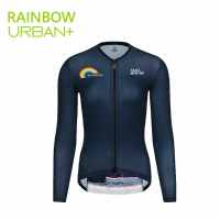 【MONTON】Rainbow黑/藍/白色女款長車衣(女性自行車服飾/長袖車衣/自行車衣)