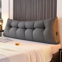全城熱賣 - 三角床頭靠墊純色沙發護腰靠枕臥室榻榻米護腰大靠墊軟包宿舍靠墊經典-深灰長60cm*高50cm0
