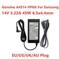 Genuine 14V 3.22A 45W AC DC Adapter 2.86A 2.5A A4514_FPN A4514-FPNA For Samsung S27D590CS CF390 LED MONITOR Power Supply Charger