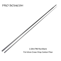 Pro Bomesh 2.28M/7FT6 H XH Full 4Axis Carbon Fiber Wrap Rod Blank Snakehead Fishing Rod Blank DIY Rod Building Blank