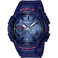 CASIO 卡西歐 Baby-G 旅行家世界時間手錶 送禮首選-海軍藍 BGA-230S-2A
