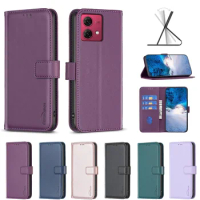 Simple Wallet Magnetic Buckle Flip Leather Case for Motorola G84 5G E13 4G Edge 40 5G Edge 40 Neo G24 G73 5G G54 5G G04 Cover
