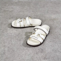 Tory Burch Sandal TORY BURCH INES SPORT IVORY WHITE SLIDE 100% ORIGINAL