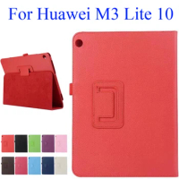 For Huawei Mediapad M3 10 Cover Case PU Leather Bag sleeve M3Lite M3 Lite 10 10.1" Tablet Protector Shell Skin M3lite10 inch