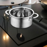 Nồi lẩu chia ngăn mini, vật liệu thép không gỉ, thích hợp để nấu Oden, Lý Tưởng cho các buổi họp mặt