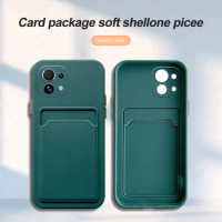 Card Pocket Camera Cover Silicone Case For Xiaomi Mi 11 Lite Mi11 Pro Ultra 11i 11lite 11pro 11ultra On Mi11lite 5G Soft Shell