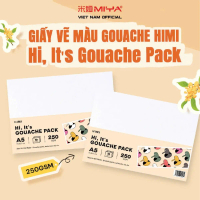 Giấy Vẽ Himi Vân Ngàng Cao Cấp Định Lượng 250gsm Dành Cho Màu Gouache. Nước, Mực, Acrylic,...