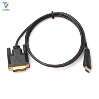 300pcs/lot HDMI to DVI Cable Rated High Speed Bi-Directional HDMI to DVI Cable Adapter 24+1 pin Gold Plated upports 1080P Black
