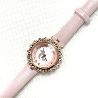 大賀屋 日貨 小美人魚 手錶 指針式 錶 皮製錶帶 艾莉兒 Ariel 迪士尼 Disney 正版授權 J00040061