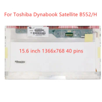 Free shipping 15.6 Inch For Toshiba Dynabook Satellite B552/H Laptop Lcd Screen Display HD 40Pin