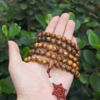 10mm / 12mm Natural Vietnam Huaqinan Wooden beads Loose Mala 108 Beads Round Beads Buddhism Prayer Loose Mala Bead