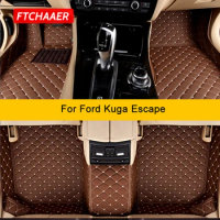 FTCHAAER Custom Car Floor Mats For Ford Kuga Escape 2012-2023 Auto Carpets Foot Coche Accessorie