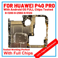 Original Unlocked For HUAWEI P40 PRO Motherboard 12/256/512G With Full Chips Logic Board Mainboard Good Working Plate