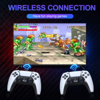 New U10 TV Android 7.1 Game Stick With Two 2.4G Wireless Controller 64GB Retro Video Games Console Gaming Player Game Box