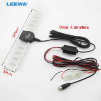 LEEWA 1PCS Car F Connector Active DVB-T TV Antenna with built-in amplifier #CA951