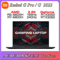 Xiaomi Redmi G Pro Gaming Laptop 2022 AMD Ryzen7 R7 6800H RTX3060 16GB 512GB SSD Notebook ddr5 16 Inch 240Hz LCD Screen Computer