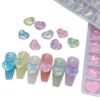 Crystal Mocha Colorful Glass Nail Art Decorations Kawaii 3D Diamond Rhinestones