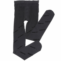 KARL LAGERFELD K/Essential 字母植絨標誌半透明絲襪/褲襪 緊身褲(黑色)
