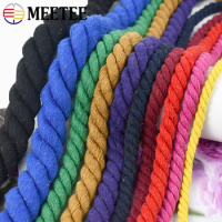 5Meters 5-20mm Colored Cotton Rope 3 Shares Twisted Cord DIY Decoration Macrame Ropes for Bag Braided Cords Sewing Accessories