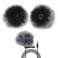 Universal Clip-on Lavalier Microphone Windscreen Furry Windshield Mic Muff for Sony Rode Boya M1 and Other Most Lapel Microphone