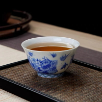 景德鎮青花瓷主人杯陶瓷單杯子功夫茶具個人杯專用女士茶盞品茗杯