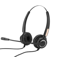 H500D- RJ9 Call Center Headset with Noise Cancelling Mic With Volume Adjustment &amp; Mute