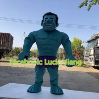 XS-XXXL Green Hulk Giant Complete Suit Fox Mascot Costume Fursuit Halloween Suit Cosplay Brand New Complete Suit