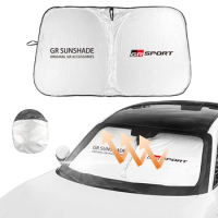 Car Sunshade Umbrella Auto Interior Accessories For TOYOTA GR Sport 2022 2023 Gazoo Racing Supra 86 Hilux C-HR Cross Prius