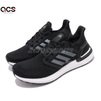 adidas 慢跑鞋 UltraBOOST 20 男鞋 愛迪達 路跑 緩震 透氣 黑 白 EF1043