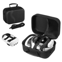 Carrying Case for Meta Quest 3 Storage Bag for BOBOVR M3 PRO Elite Strap Hard Shell Travel Case for Travel and Storage