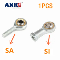 1PC SI5 6 8 10 12 14 16 TK Metric Male Left Female Right Hand Thread Rod End Joint Bearing AXK Bearing rod end joint bearing