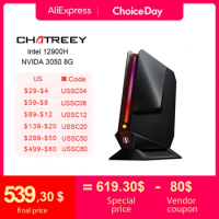 Chatreey G2 Mini PC Intel Core i9 12900H i7 12700H With Nvidia RTX 3050 Gaming Desktop Computer PCIE 4.0 Wifi 6 BT5.0 Windows 11