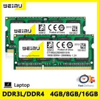 DDR3 DDR3L DDR4 4GB 8GB 16GB Laptop Memories Ram 1066 1333 1600Mhz PC3L PC3 8500 10600 12800 PC4 Sodimm Notebook Memory Ram