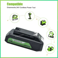 Greenworks The original product is 100% brand new Greenworks 24V 5.0Ah/6.0Ah/8.0Ah Lithium-ion Battery (Greenworks Battery)