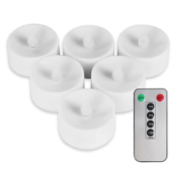 New 6Pcs Flameless Candles Battery Operated LED Tea Lights Fake Candles Led Candles With 6-Key Timer Remote Control