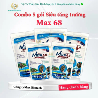 Combo 5 gói Siêu tăng trưởng Max68 Aqua (Max 68) - Giúp tăng sức đề kháng, cứng vỏ, chắc thịt, tăng 