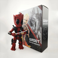 Groot Deadpool Action Figure Toys 26cm Large Groot Movable Statue Model Collection Ornament Gifts for Boyfriend Children