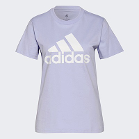 Adidas W Bl T [H07809] 女 短袖 上衣 T恤 運動 休閒 棉質 舒適 重磅 愛迪達 紫