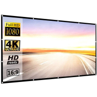 Màn Hình Máy Chiếu, Thiết Kế Gấp Đơn Giản, Màn Hình Mềm Dày, 60 Inch, 16: 9, Cầm Tay Thích Hợp Cho G