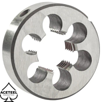 Aceteel M26 X 1.25 Metric Round Die, Right Hand Machine Thread Die M26 x 1.25mm