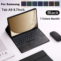 Wireless Bluetooth Keyboard Case for Samsung Galaxy Tab A9 8.7 Inch For Galaxy Tab A9 SM-X110 X115 X117 Keyboard Cover
