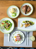 中式湯盤陶瓷菜盤子簡約西餐牛排平盤家用早餐盤餐桌垃圾骨碟魚盤