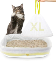 24 PACK Jumbo Cat Litter Liners Tear Resistant Heavy Duty Cat Litter Bags with Drawstring Pre-Separa